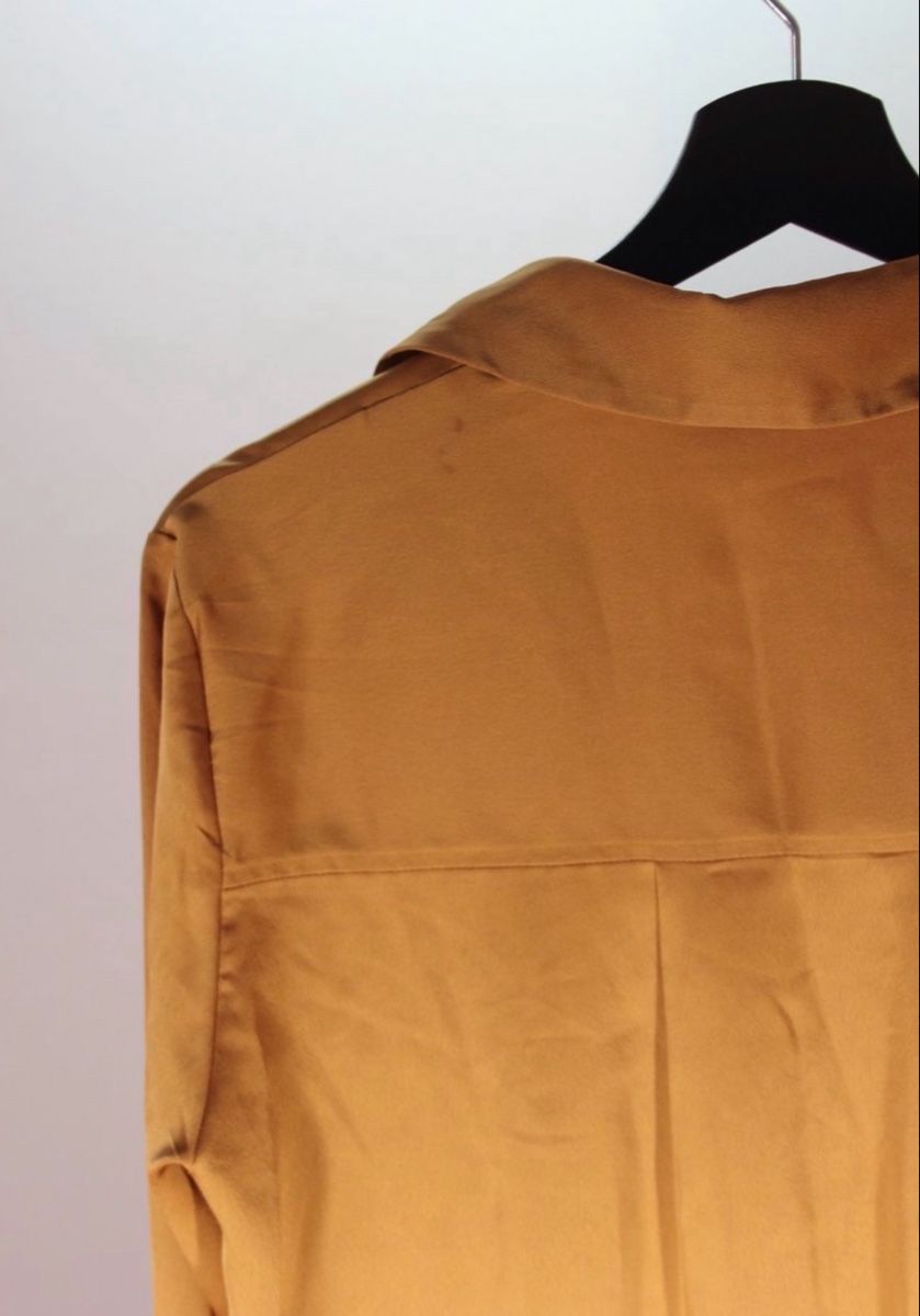 Mango Camicette: Seidige Mango Bluse, Gr. M, Goldbraun! – Usato da Schaffhausen venduto da Fundperle 2