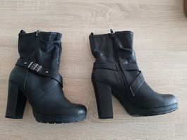 Damenstiefelette Gr. 36/3 schwarz
