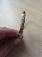 Pierre Lang Massive Armspange Goldfarben mit Zirkonia  19cm