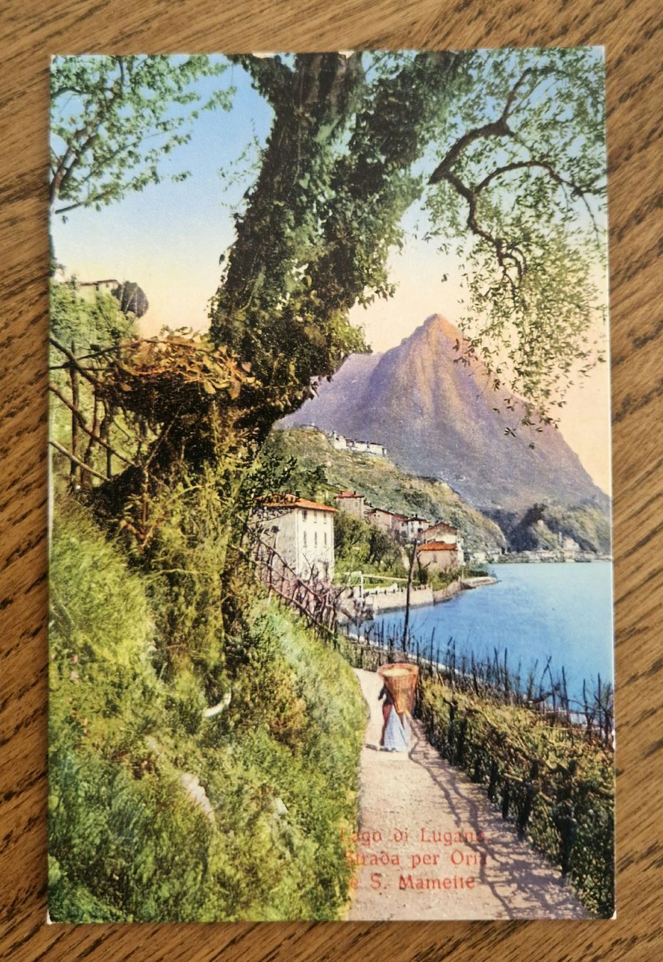 Cartoline postali: Lago di Lugano, Strada per Oria – Usato da Ebikon venduto da Donar50