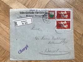 1919 Pro Juventute J13 auf Couvert + 144