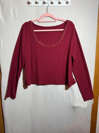 Roter Pullover von Shein Gr. 3XL