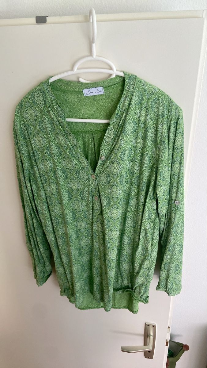 Anouk Camicette: Chemise verte imprimée taille M bon état – Nuovo (secondo la descrizione) da Bouveret venduto da lescopinesdabords