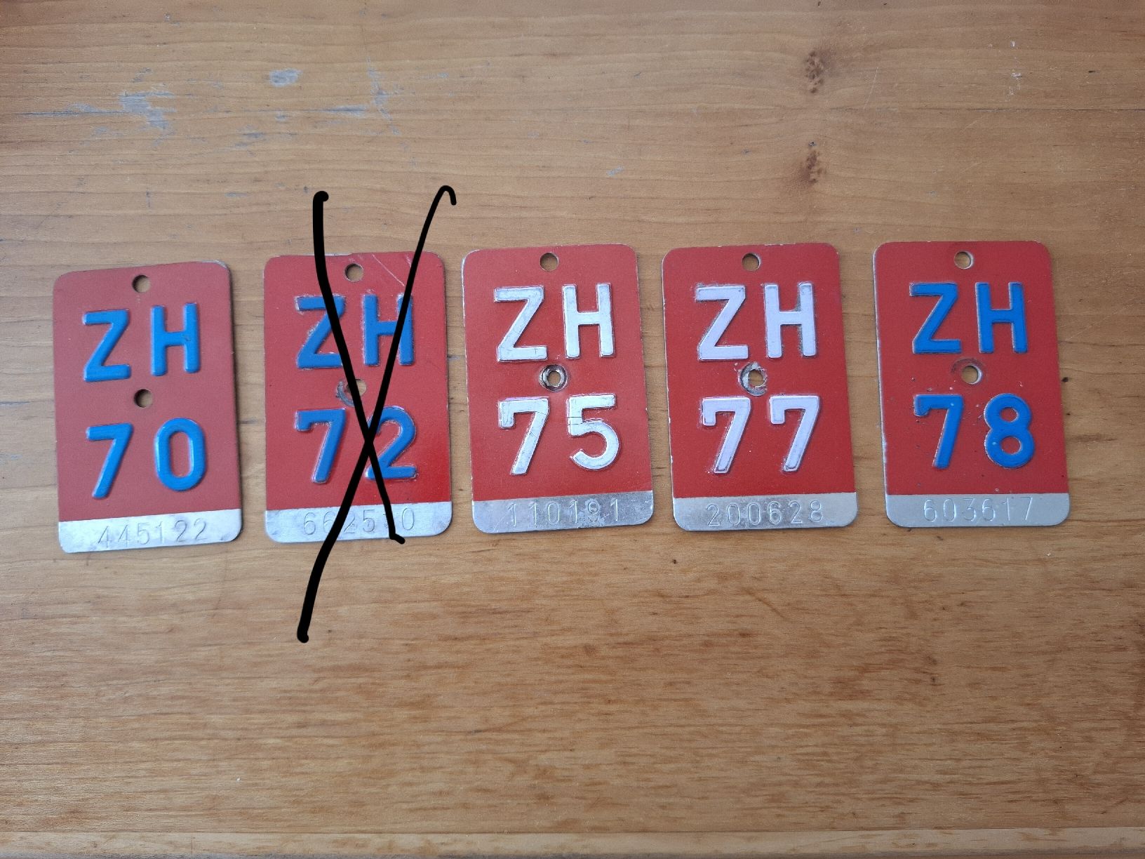 Insegne: Alte Velo Nummern – Usato da Winterthur venduto da plattenblitz