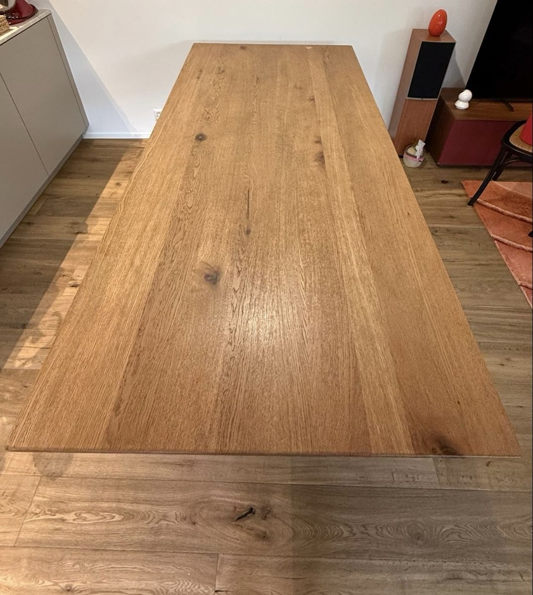 Pfister Set de table et chaises: Dining Table Solid Wood with Black Metal X-Frame Legs – D'occasion à Thalwil par agg_9656 1