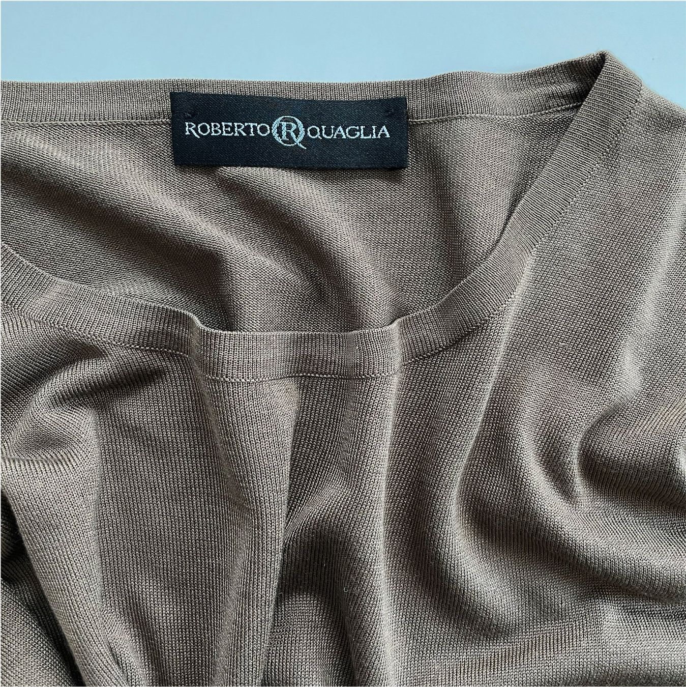 Pullover & Sweatshirts: Pullover 100% Seide Gr. 46 braun Roberto Quaglia VINTAGE – Gebraucht aus Brüttisellen von Buxus 3