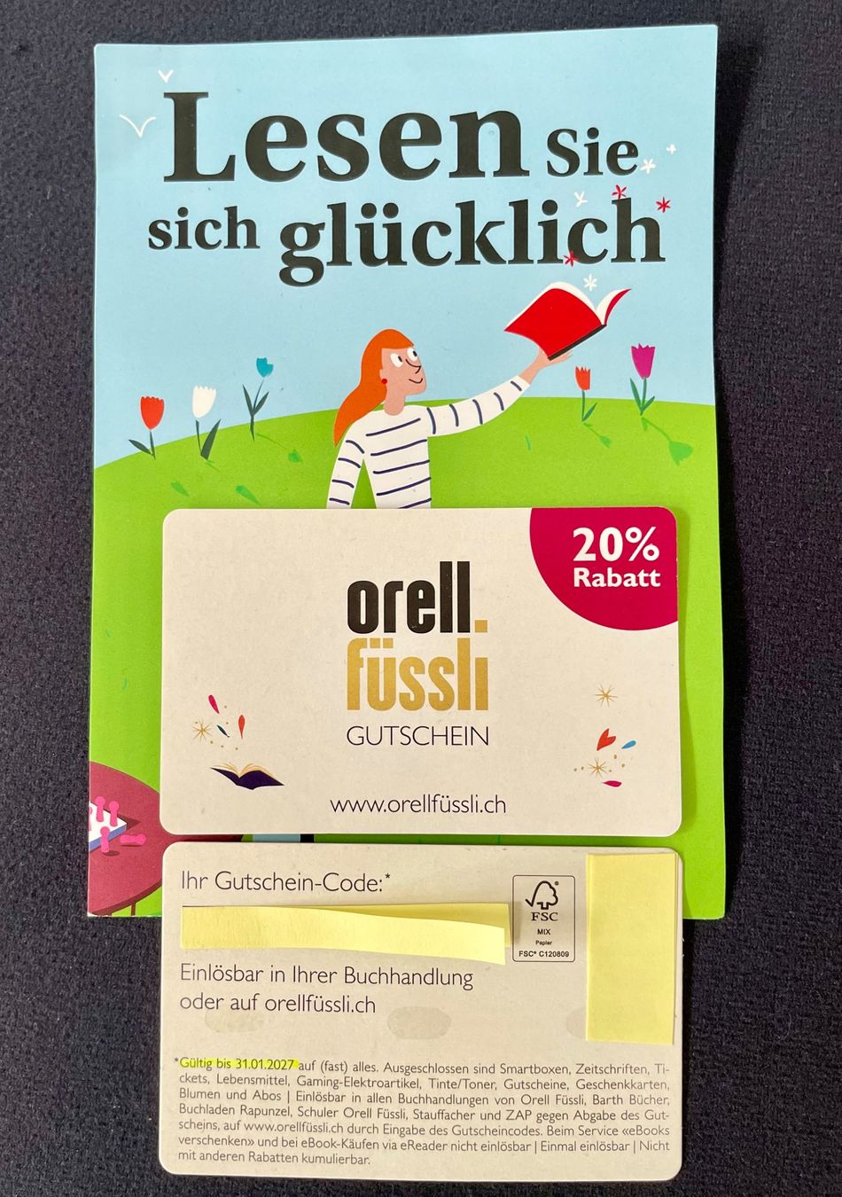 Bons: Orell Füssli - 20% Gutschein - Neu - 1 Stück – Neuf avec emballage d'origine à Wohlen AG par pinkyandgreeny