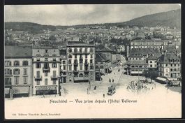 Neuchâtel, Vue prise depuis l'Hotel Bel