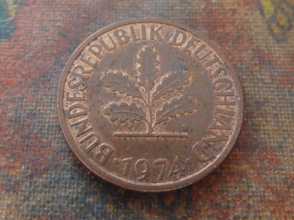 Tutti le monete: DEUTSCHLAND 2 Pfennig 1974 – Usato da Romanel-sur-Lausanne venduto da Swift13
