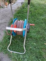 Gartenschlauchwagen mit Schlauch blau guter Zustand