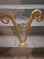 Goldene Vase, sehr gut erhalten, Deko für Frühling/Sommer