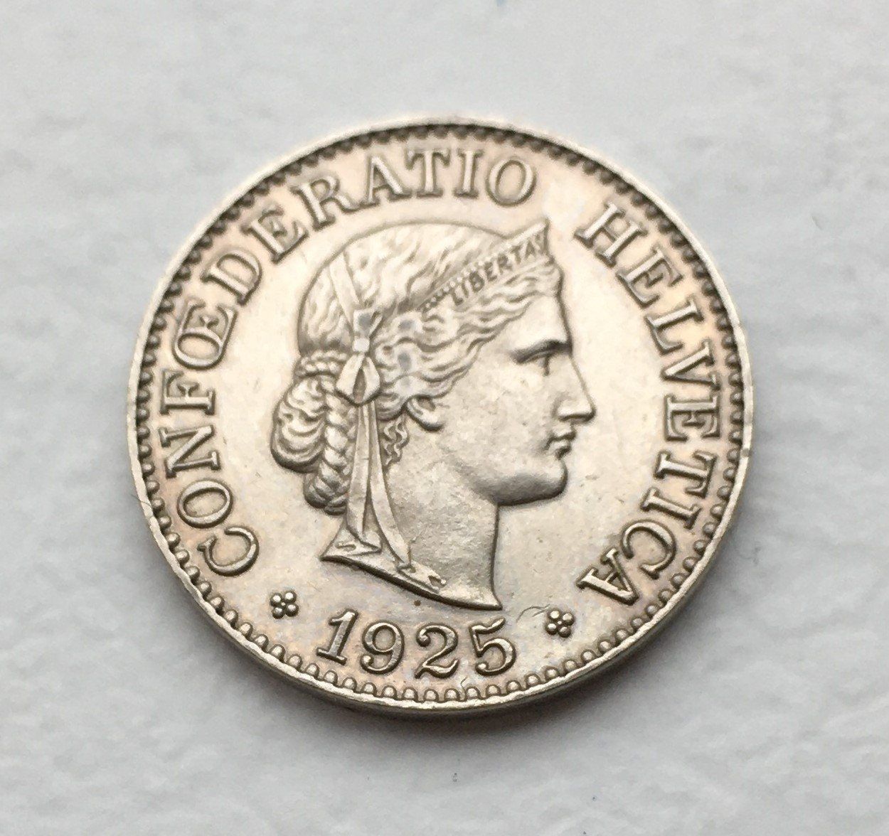 Tutti le monete: 1925 10 Rappen -unz – Usato da Kirchberg SG venduto da Helveticus00