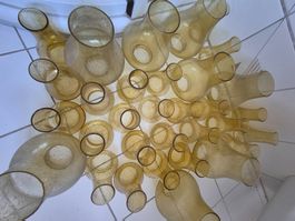 8x grosse, 24x kleine Vintage Lampenschirme