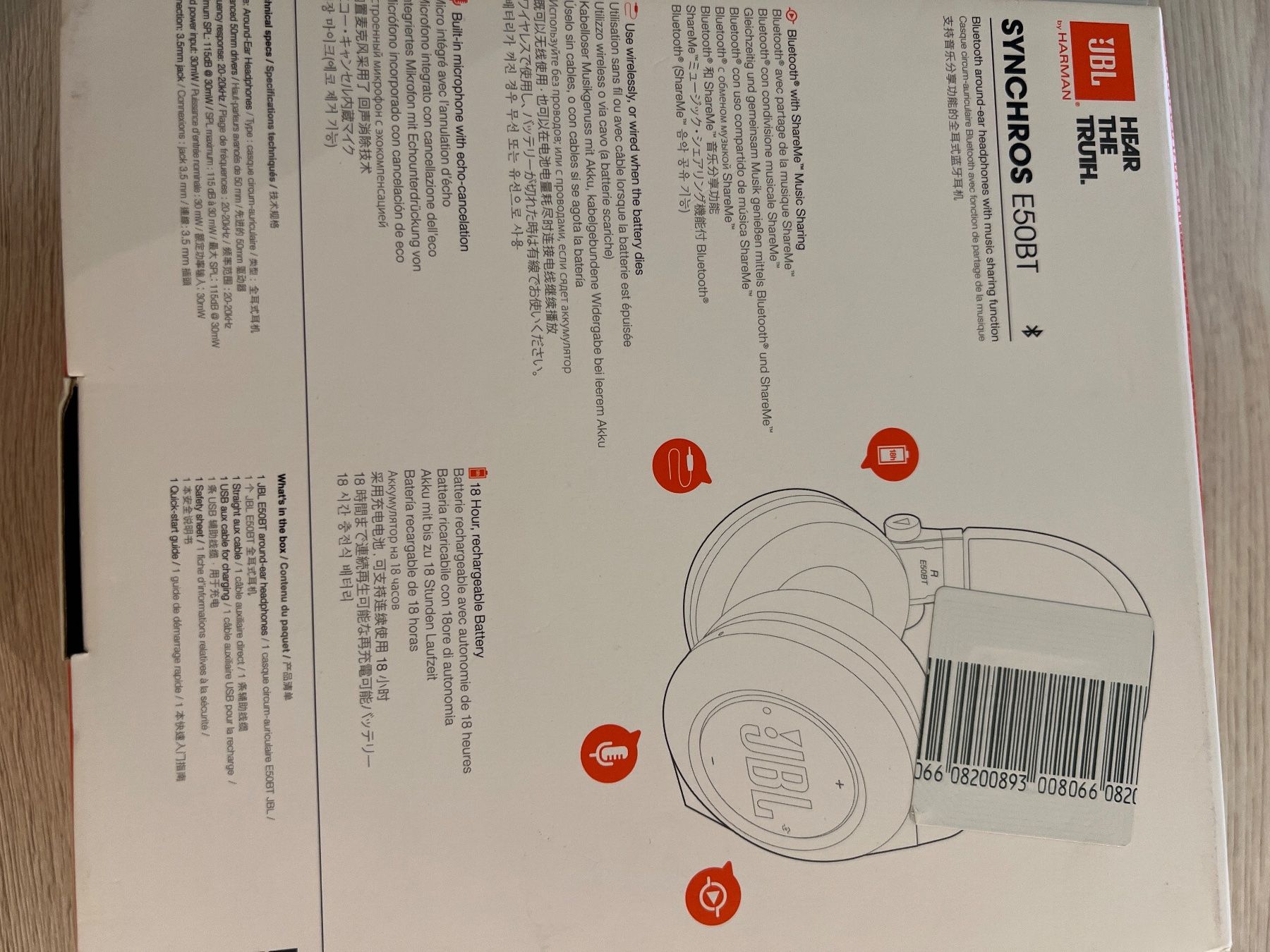 JBL Kopfhörer: JBL Synchros E50BT Bluetooth Kopfhörer schwarz – Gebraucht aus Unterkulm von Sita013 8