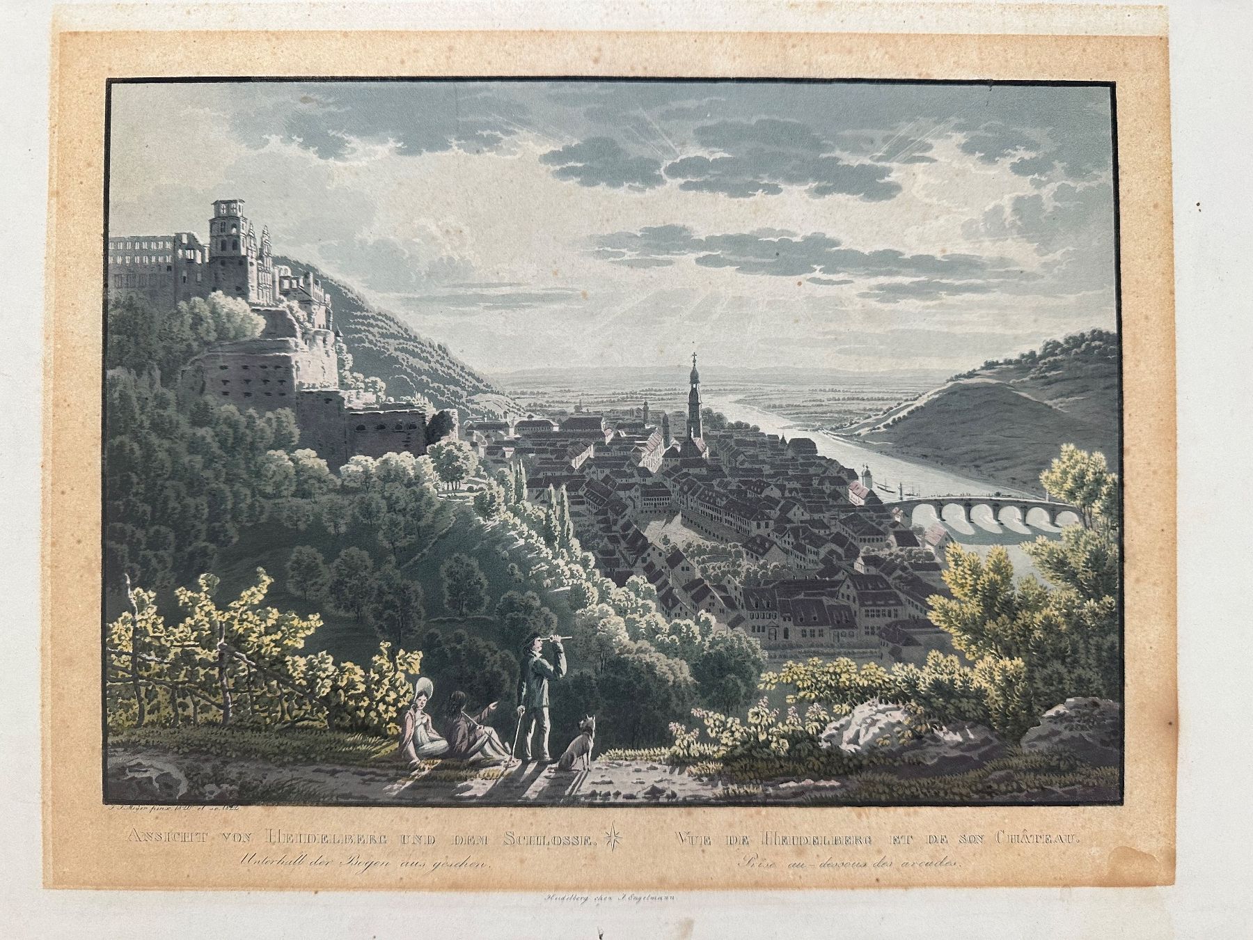 Incisioni: Heidelberg Meyer/Engelmann Aquatinta koloriert – Nuovo e nell'imballaggio originale da Oberuzwil venduto da Crystall0 2