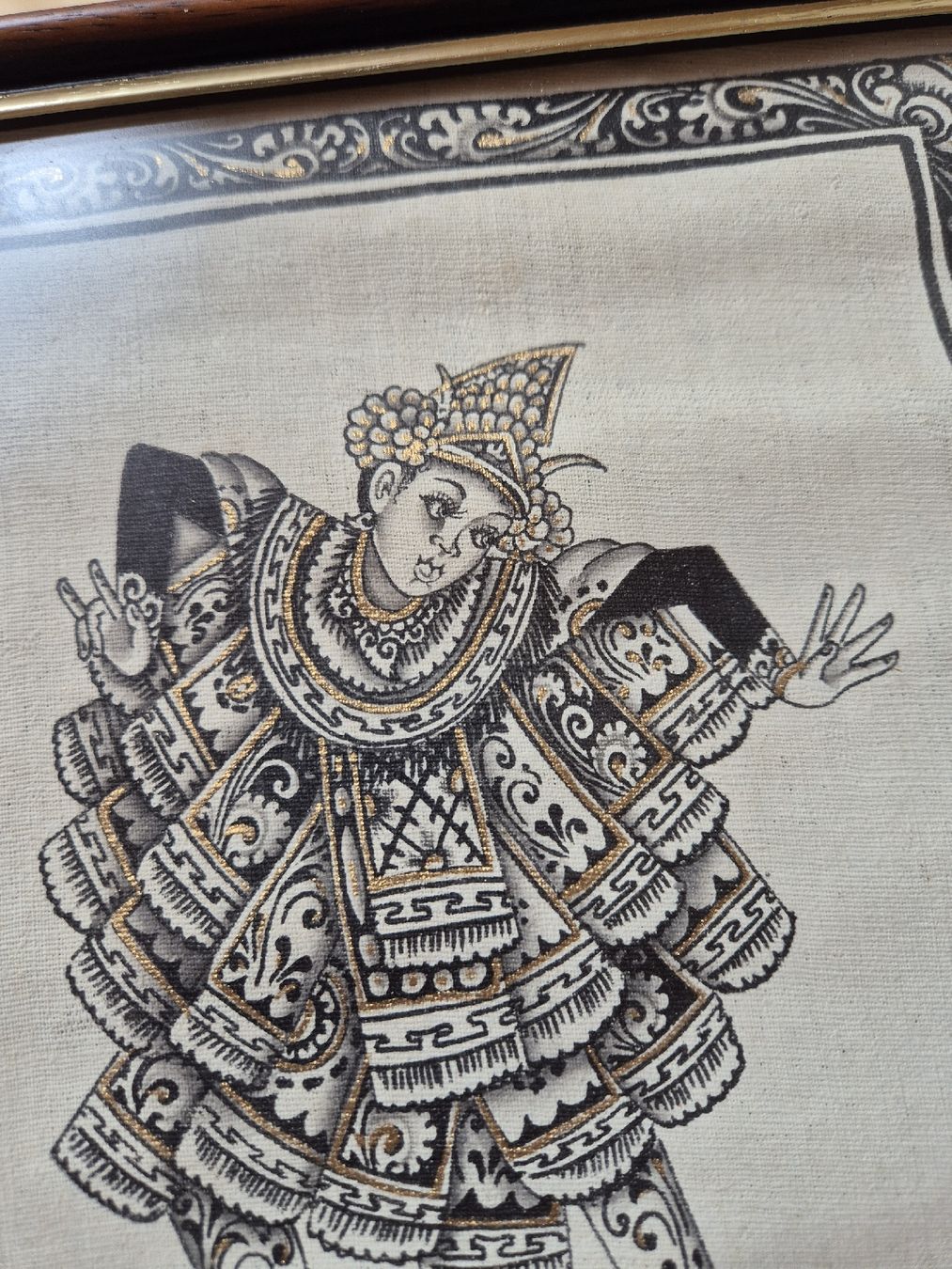 Gemälde: 3 Tableaux Bali Danse Traditionnelle  Doré – Gebraucht aus Farvagny-le-Grand von Grapeful88 5