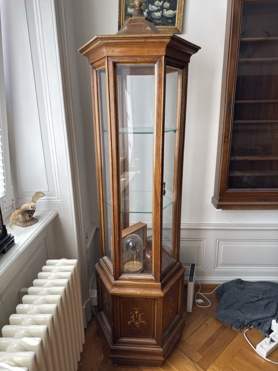 Vitrines: Antike Vitrine, 6-Eckig, Nussbaum – D'occasion à Basel par Ramses1179 1