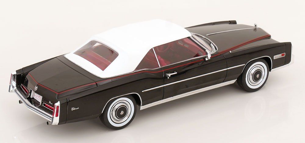 Cadillac Modellini d'auto: Cadillac Eldorado Covertible 1975-1978 schwarz / rot  / mit – Nuovo e nell'imballaggio originale da Gerlafingen venduto da espero88 8