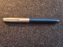 Vintage Parker 51 Füllfederhalter / M gold Aerometric (Teal)