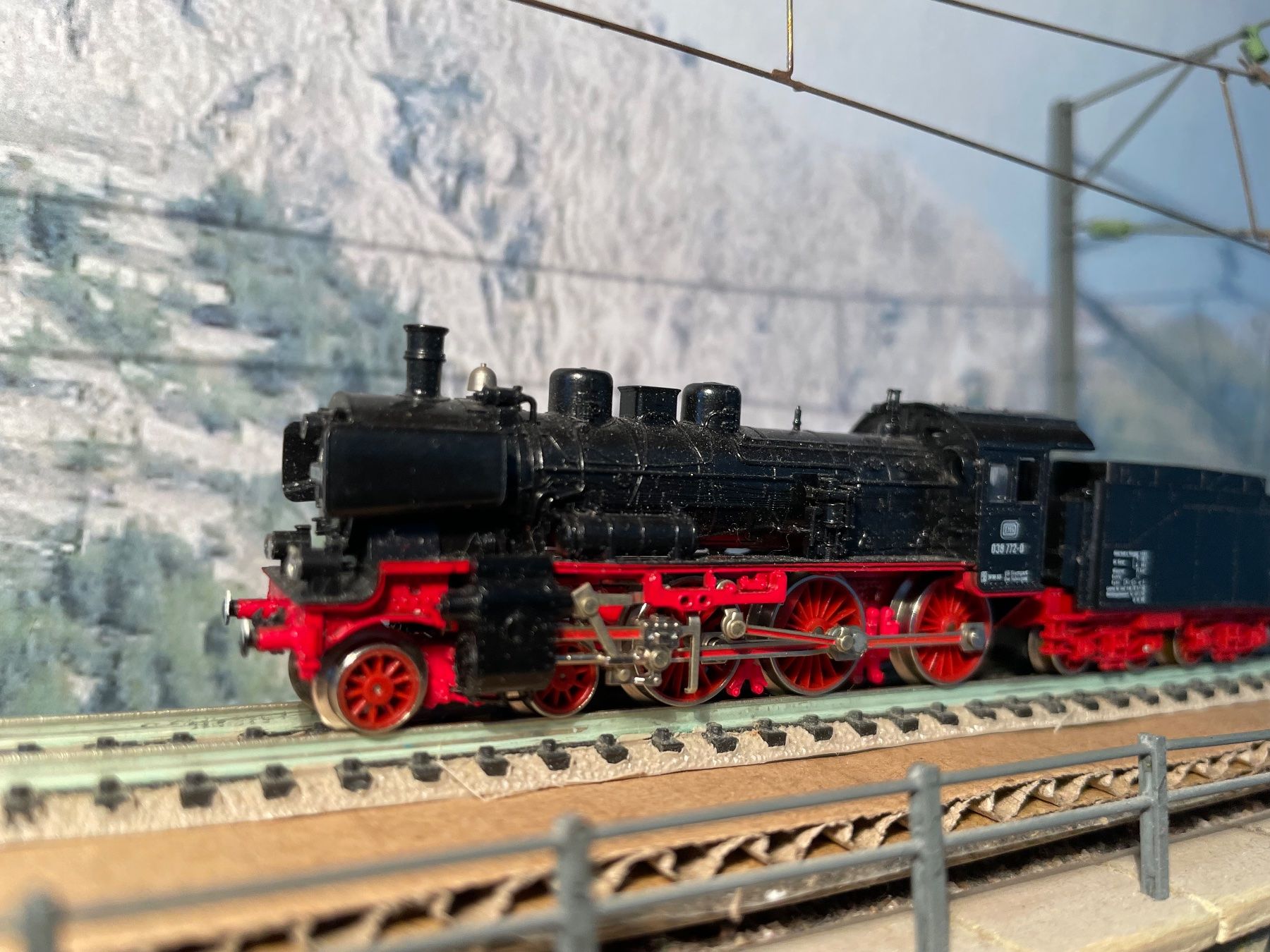 Fleischmann Modellini di ferrovie: Fleischmann 7160 DB Schlepptenderlok BR 038 mit Tender – Usato da Rorschach venduto da Karotten 1