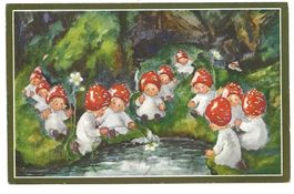Künstlerin - Mili Weber No 44 - Pilzkinder am Teich - 1926