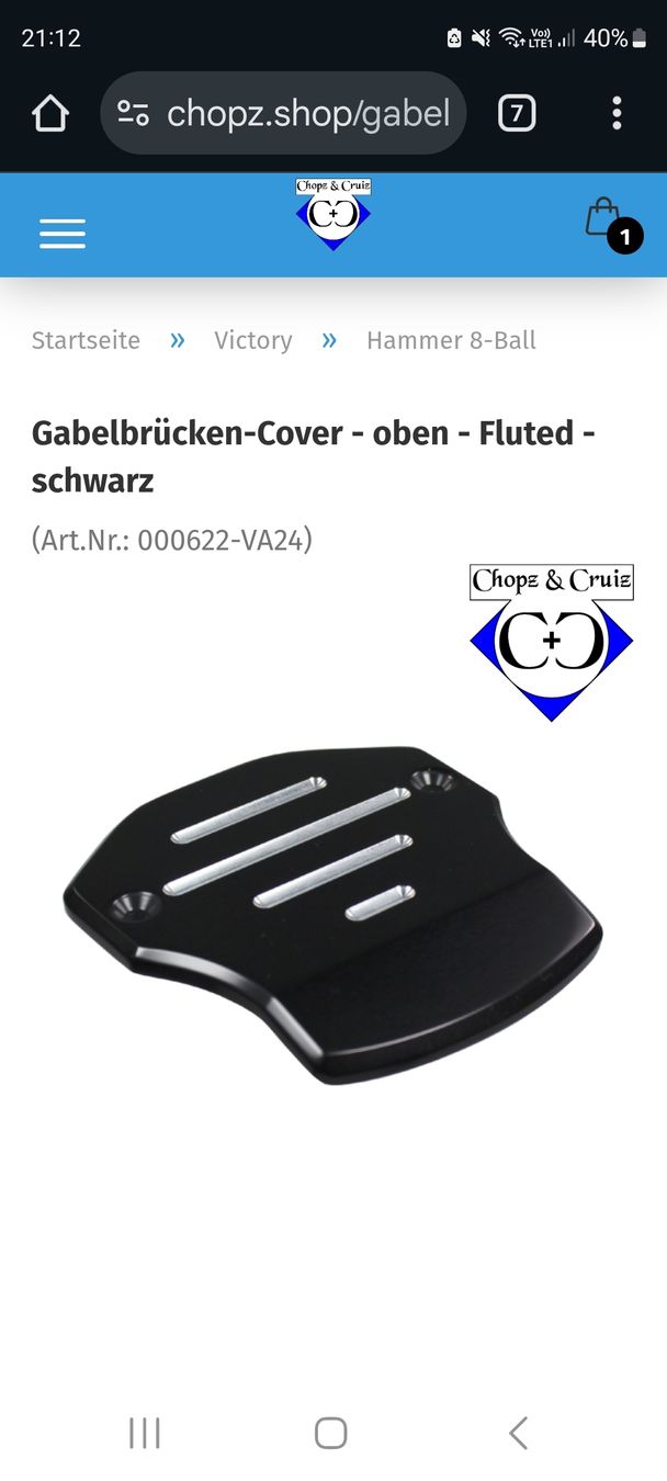 Victory Alle Motorradersatzteile: gabelbrücken -cover Victory Motocycle – Neu (gemäss Beschreibung) aus Lupfig von Metallica81