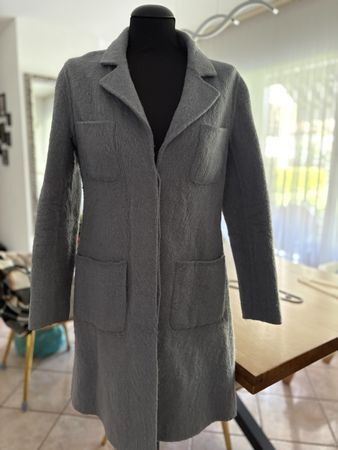 Cappotto donna Mezzatorre grigio lana mohair taglia 42