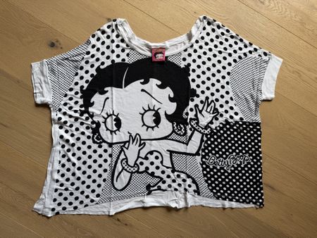 Betty Boop T-Shirt Weiss Schwarz Damen - XS to L