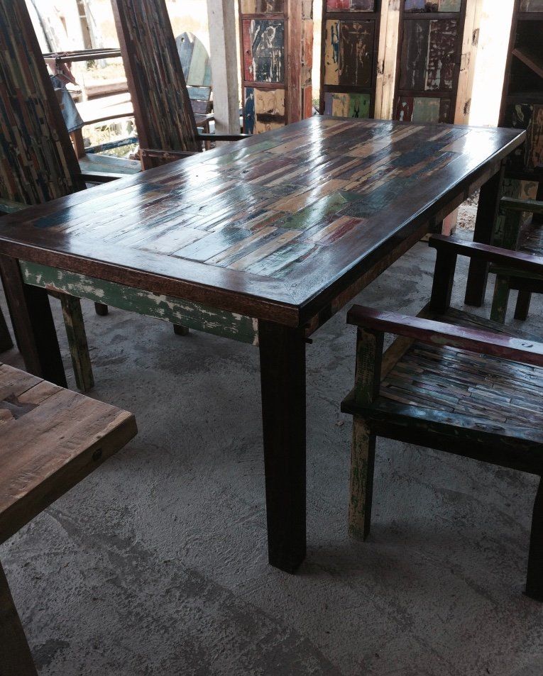 Set di tavolo e panche: SET Sitzgruppe Esstisch Sitzgarnitur Küchentisch Holztisch – Nuovo e nell'imballaggio originale da Daisendorf venduto da Wohn-Kult 1