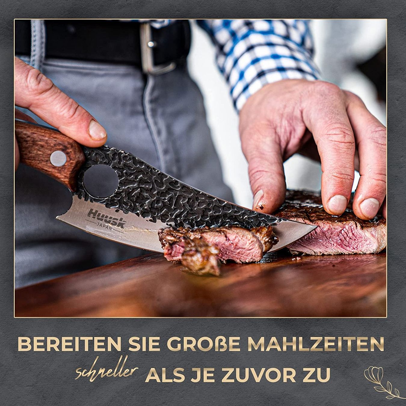 Küchenmesser: Profi Kochmesser Holz Griff Messer Kochen Camping – Neu und originalverpackt aus Hundwil von Mr.Wong 2