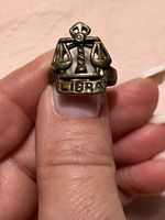Vintage Waage Sternzeichen Ring - Grösse 18mm