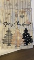 NEU: Weihnachtstischläufer, beige mit Weihnachtsmotiv