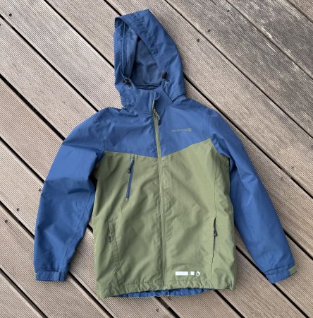 Trevolution Kinder Regenjacke Outdoorjacke Gr. 164 Blau Grün