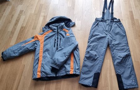 Herren Ski-Anzug,Gr. XXL/L,Grau/Orange