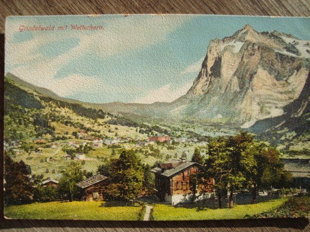 Cartoline postali: Grindelwald mit Wetterhorn – Usato da Thun venduto da Gaad1961