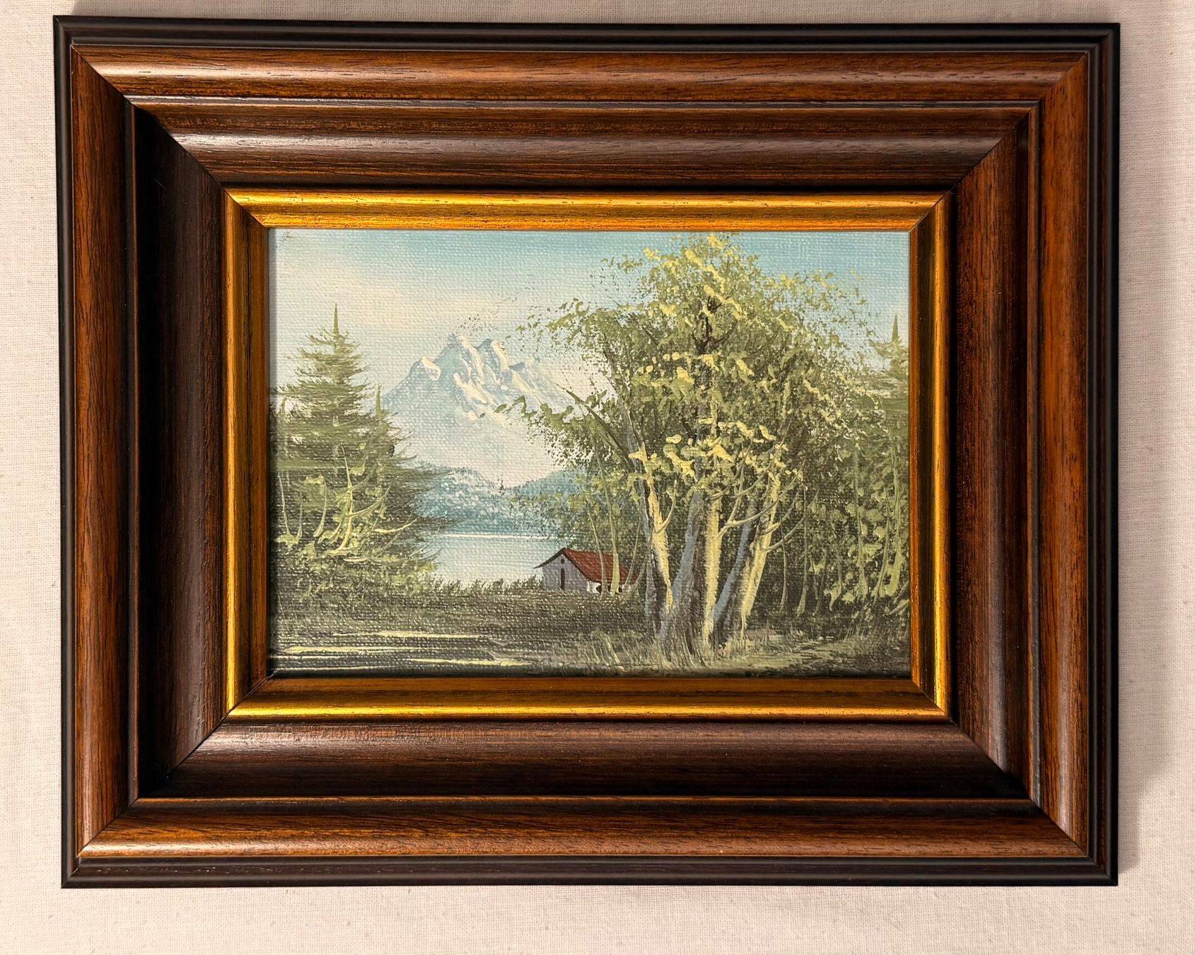 Dipinti: Landschaftsgemälde mit massivem Holzrahmen Vintage – Usato da Ostermundigen venduto da Bobblue