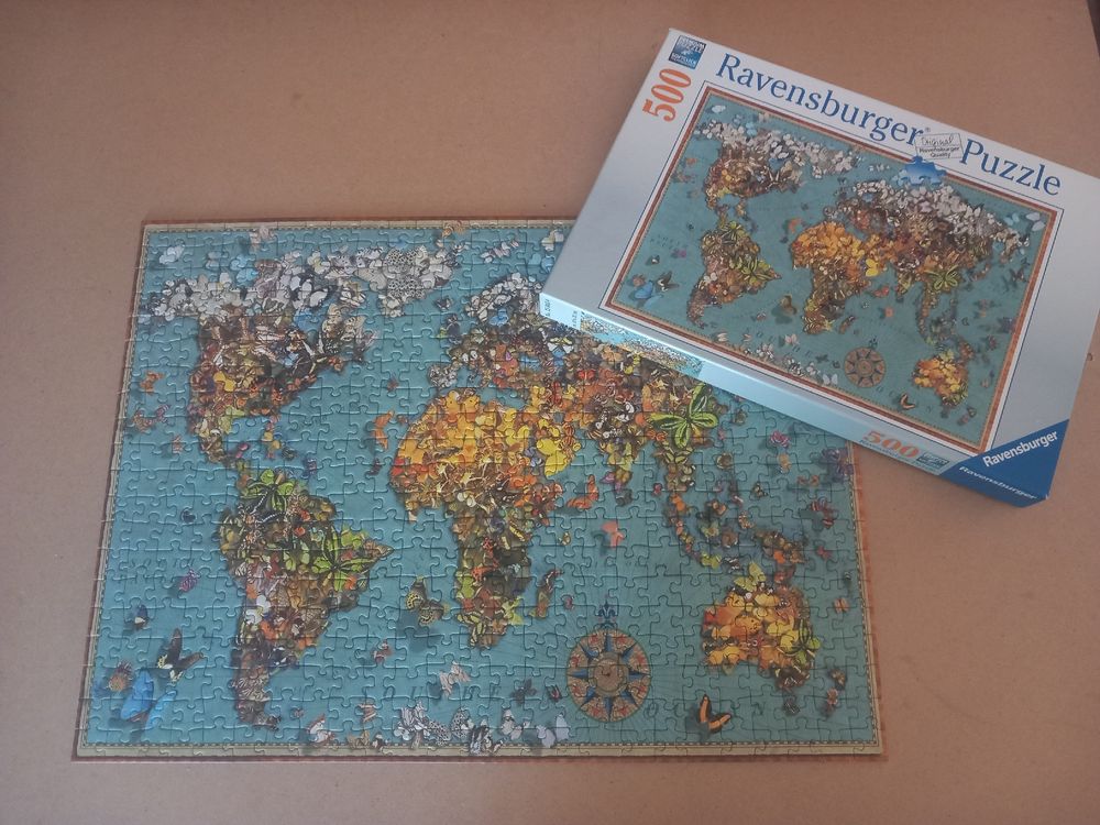 Ravensburger Puzzles: Ravensburger Puzzle Weltkarte, 500 Teile, Top Zustand! – D'occasion à Nänikon par Haexli_70