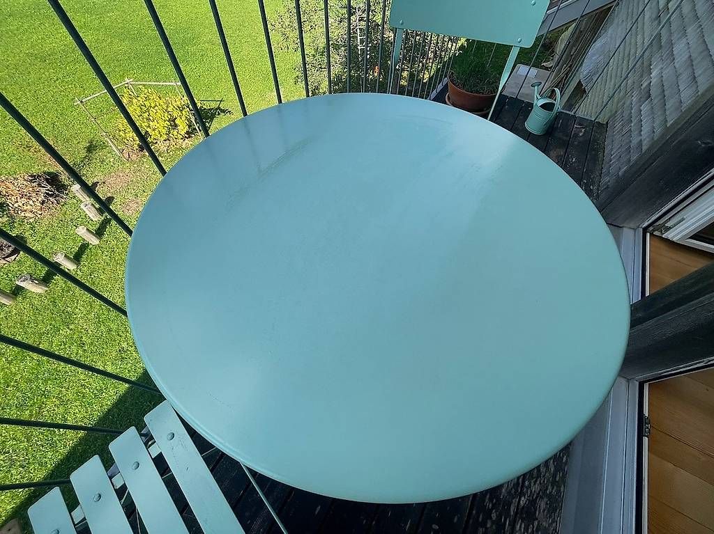 Set di tavolo e panche: Bistro-Set mint: Balkontisch mit 2 Klappstühlen – Usato da Dicken venduto da alvina_7007 4