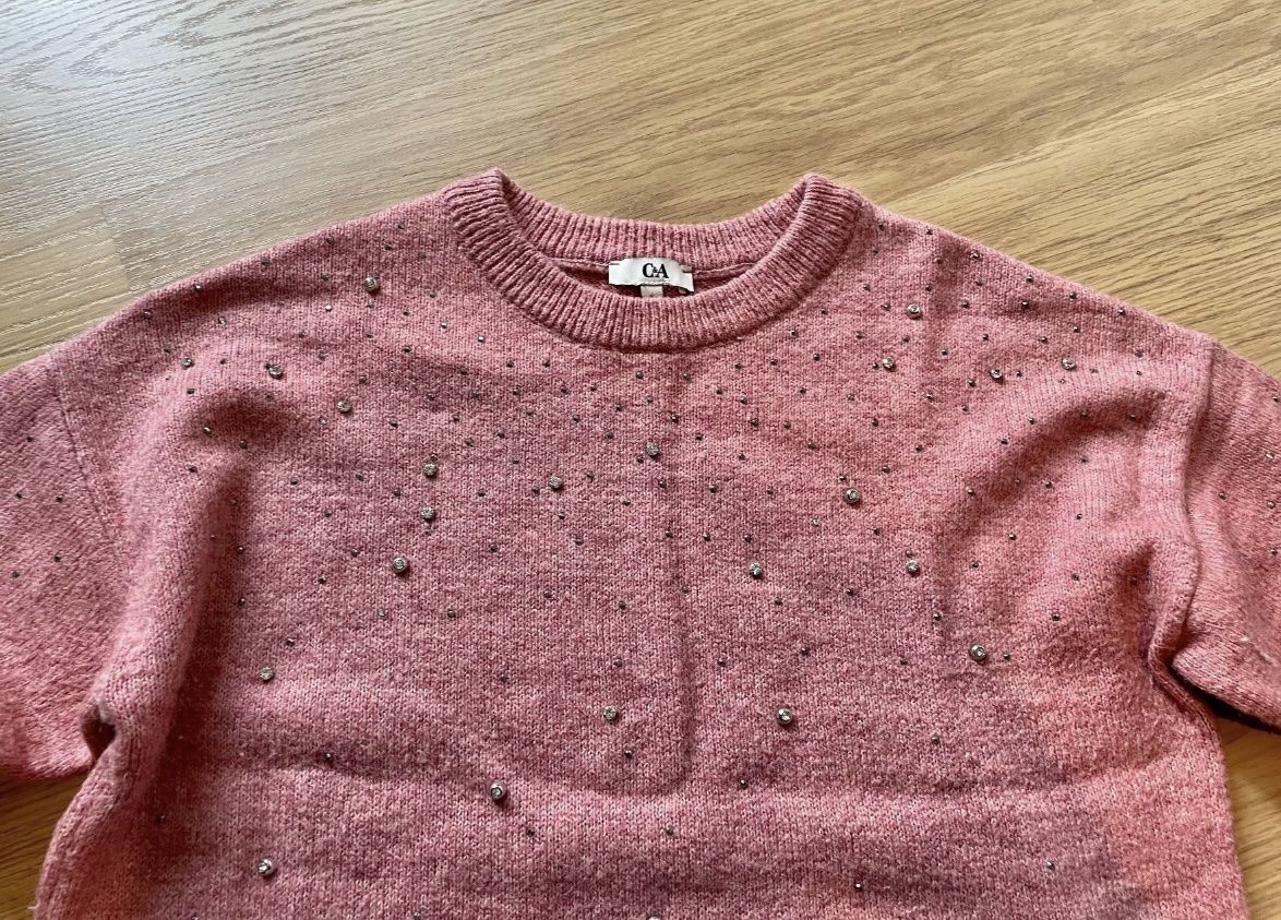 C&A Maglioni & Felpe: C&A Glitzerpullover, Gr. S, rose & grau – Usato da Baden venduto da Tiffany6878 1
