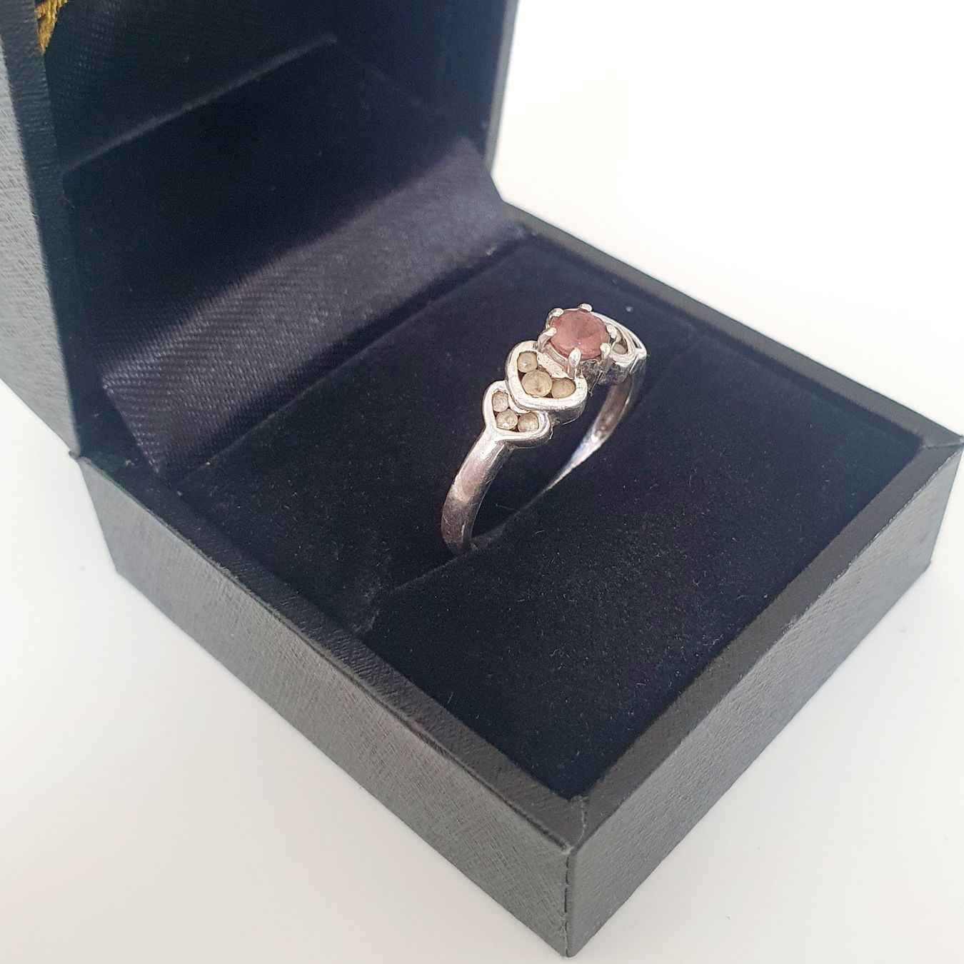 Anelli: Silberring 925 mit pinkem Stein, Grösse 17.4 mm, – Usato da Kreuzlingen venduto da Wunderkiste123 6