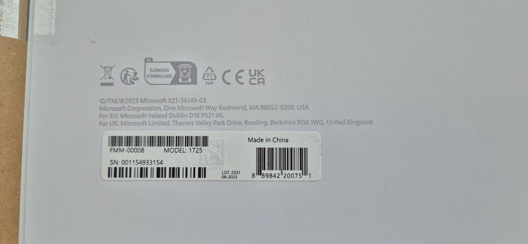 Microsoft Tastiere: Tastatur Surface Pro US-Layout Model 1725 – Nuovo (secondo la descrizione) da Elgg venduto da computerbrocki 1