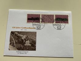 Gotthard Tunnel 150 Jahre Briefmarke 1872-2022 selten!