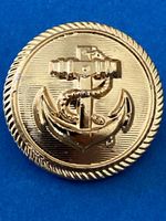 Goldener Marine Anker Knopf Overhoff & Cie Luzern Gr. 25 mm