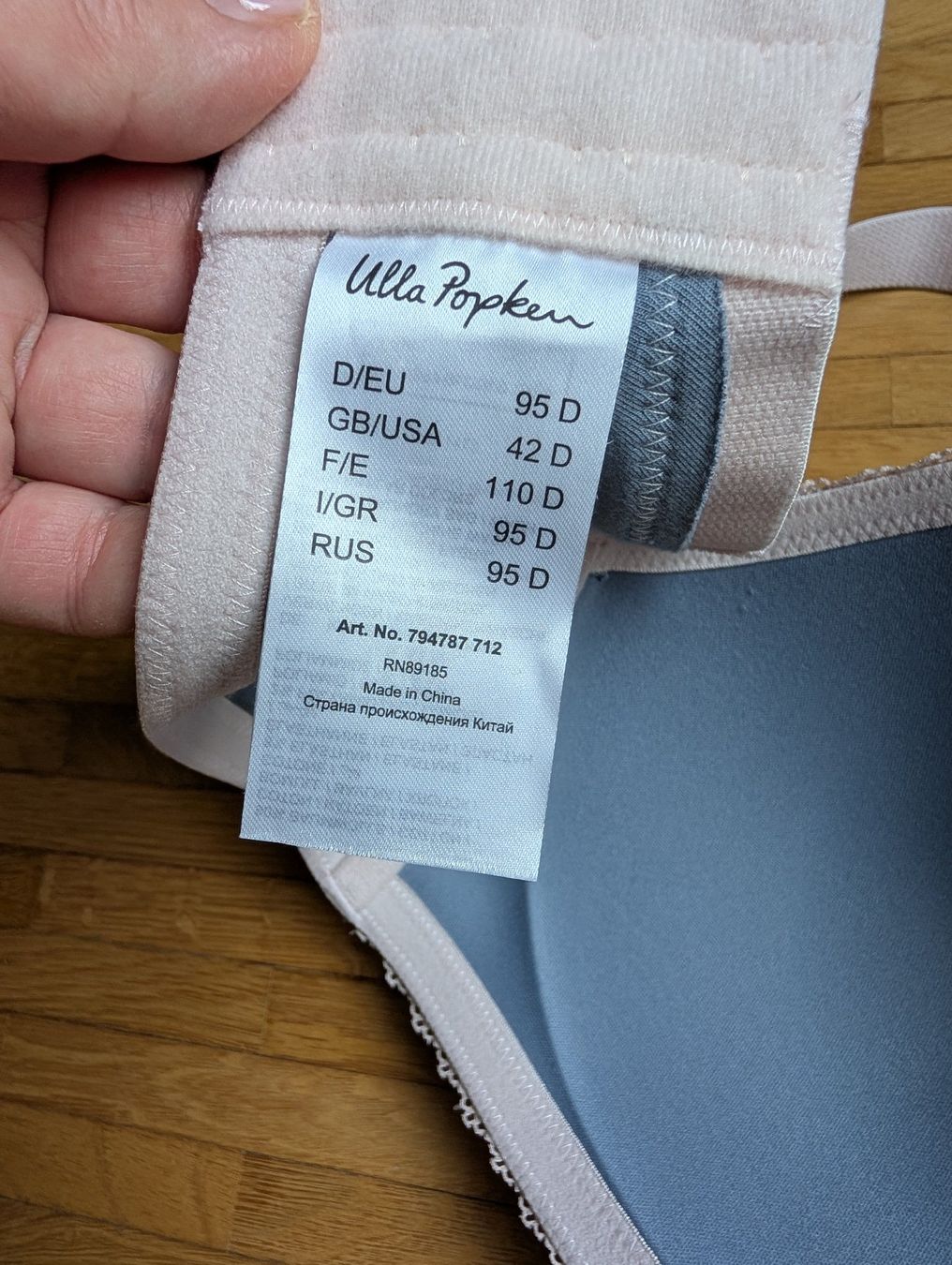 Ulla Popken Autres dessous: Ulla Popken Softcups BH Blütenmuster Gr 95D – Neuf (Voir description) à Luzern par Sofia33 4
