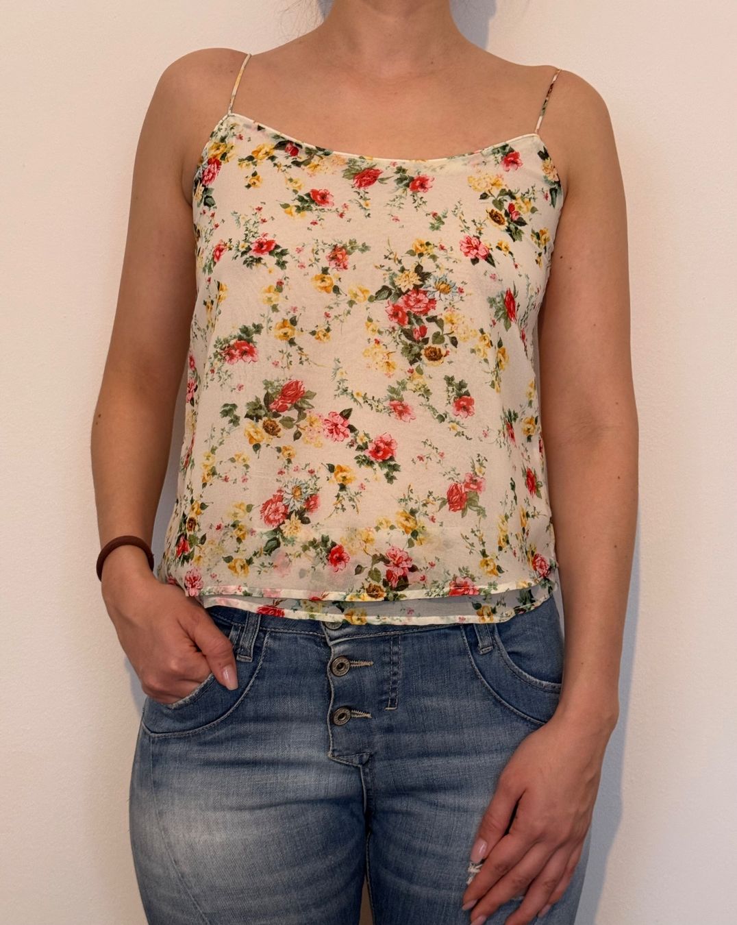 Mango Top: Mango Sommer Top, Gr. XS, Blumenmuster – Usato da Kriens venduto da MeinKleiderschrank