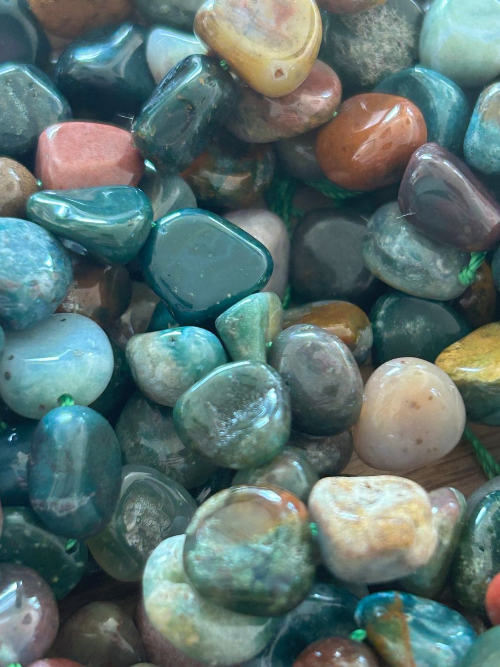 Edelsteine: Strang echte Indien Achate Nuggets / stone 8-10 mm – Neu und originalverpackt aus Niederrohrdorf von Ytobi 2