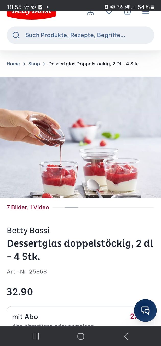 Teglie da forno: 4x Dessertglas Betty Bossi – Nuovo (secondo la descrizione) da Dottikon venduto da chi_lmp6 1