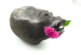 SCHNEIDER Jürg - Nilpferd Hippopotamus - Keramik Skulptur