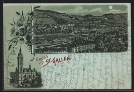 Mondschein-Lithographie St. Gallen, Stad