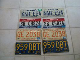 4 PAAR USA UND MEXICO SCHILDER